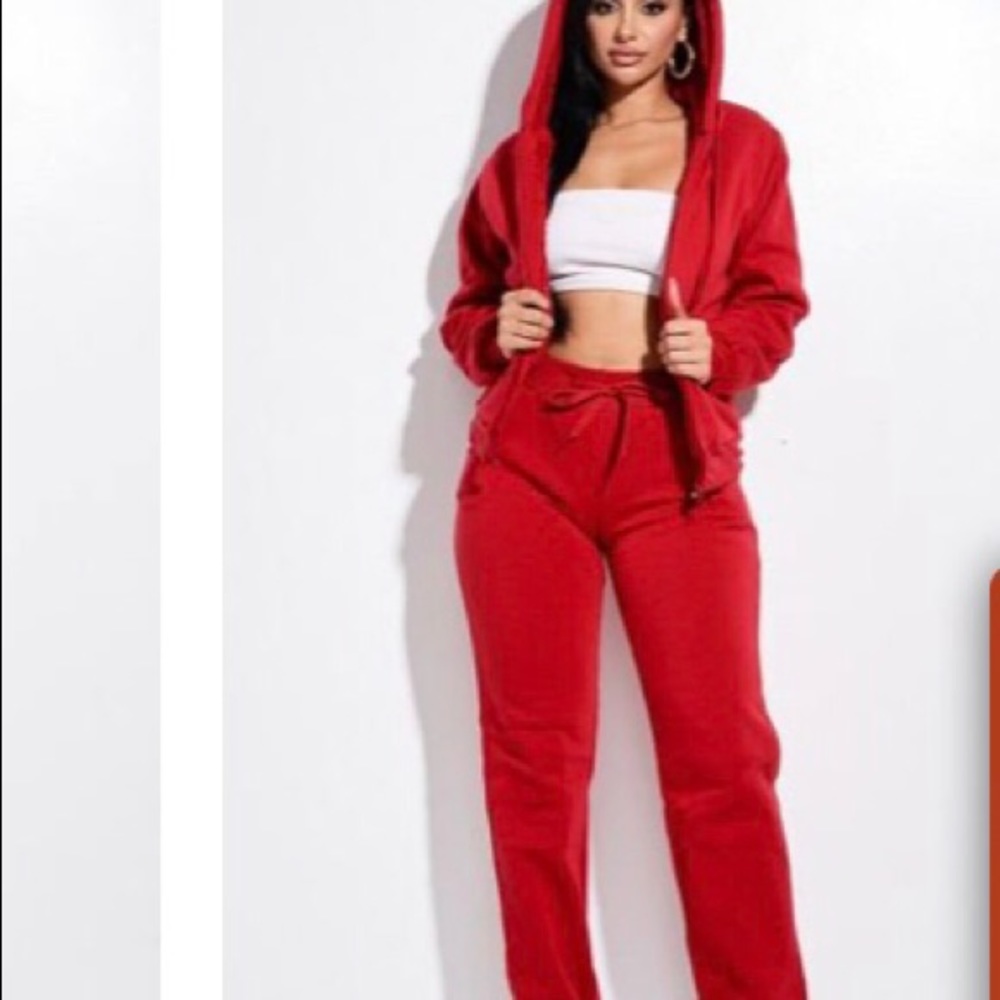I have two red jacket and sweats size M & L